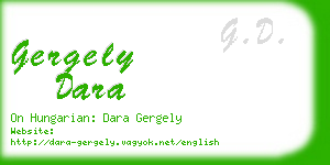 gergely dara business card